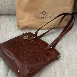 Patricia Nash Brown Leather Tote Bag 12 W X 10 Tall
